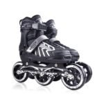 Anubhav Janni Inline Speed Skates 3 Wheel Design Black and White Adjustable Adult Roller Blades Skates 3 Wheels Skating Shoes for Boys Girls 10 to 14 Age with Size Liner - Image 3