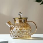 Anubhav Janni Heat Resistant Glass Teapot with Strainer Filter Infuser Clear Borosilicate Glass Tea Pot for Loose Leaf Herbal and Daily Brewing Use - Image 2