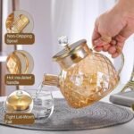 Anubhav Janni Heat Resistant Glass Teapot with Strainer Filter Infuser Clear Borosilicate Glass Tea Pot for Loose Leaf Herbal and Daily Brewing Use - Image 3