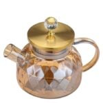 Anubhav Janni Heat Resistant Glass Teapot with Strainer Filter Infuser Clear Borosilicate Glass Tea Pot for Loose Leaf Herbal and Daily Brewing Use - Image 5