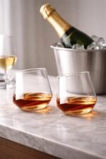 Anubhav Janni 370 ml Whiskey Glass Lead Free Crystal Tumblers with Tilted Base Premium Scotch Bourbon for Home Bar Cocktails Gifting (Set of 6 Pcs) - Image 3
