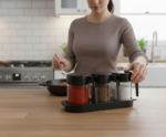 Anubhav Janni 3 Pcs Glass Jar Set Transparent Condiment Container for Chutney Achar Masala Sauces Dry Fruits Mukhwas Kitchen Storage Serving Set - Image 3