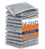 Anubhav Janni Wire Dish Cloth 25 Pack Non Scratch Wire Dishcloth Steel Scrubber for Utensils Cleaning Multipurpose Wet and Dry Cleaning