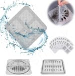 Anubhav Janni Shower Drain Mesh Sticker (10 PCS SET) Disposable Hair Catcher Stickers for Bathroom Floor Anti Clog Waterproof Filter Cover Kitchen Sink Easy Peel Stick Design