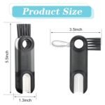 Anubhav Janni 3 In 1 Bottle Cleaning Brush ( Pack Of 2 Pcs ) Multifunctional Set Cap Cup Cleaner Long Handle Silicone Brushes for Baby Bottles Water Glasses - Image 2