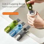 Anubhav Janni 3 In 1 Bottle Cleaning Brush ( Pack Of 2 Pcs ) Multifunctional Set Cap Cup Cleaner Long Handle Silicone Brushes for Baby Bottles Water Glasses - Image 6