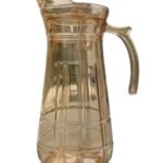 Anubhav Janni Crystal Water Jug 1.8 Litre Premium Transparent Glass Pitcher with Handle Elegant Beverage Serving Lid and Handle Juice Lemonade Jug for Kitchen Dining Table