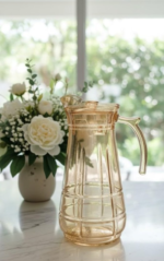 Anubhav Janni Crystal Water Jug 1.8 Litre Premium Transparent Glass Pitcher with Handle Elegant Beverage Serving Lid and Handle Juice Lemonade Jug for Kitchen Dining Table - Image 5