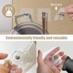 Anubhav Janni FRAME HOOK STICKER  Photo Frame Hooks for Wall Without Drilling Self Adhesive Heavy Duty Strong Nail Free Hanging (Hanging Hook, Transparent) Stainless Steel (Pack Of 10 Pcs) - Image 7