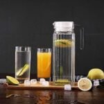 Anubhav Janni Glass Lining Water Jug 1.1 Ltr Water for Juice hot Cold Milk and Beverage Carafes Premium Jug Plastic Lid Handle Home Office Etc Best For Gifts - Image 4