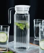 Anubhav Janni Glass Lining Water Jug 1.1 Ltr Water for Juice hot Cold Milk and Beverage Carafes Premium Jug Plastic Lid Handle Home Office Etc Best For Gifts - Image 6