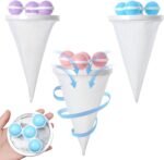 Anubhav Janni New Washing Machine Hair Removel Ball  Floating Lint Mesh Bag Net Filter Remover Pouch Catcher Laundry Pet Fur Household Reusable (Pack Of 6 Pcs)