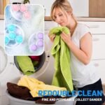 Anubhav Janni New Washing Machine Hair Removel Ball  Floating Lint Mesh Bag Net Filter Remover Pouch Catcher Laundry Pet Fur Household Reusable (Pack Of 6 Pcs) - Image 8