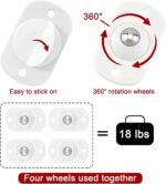 Anubhav Janni 4 PCS Mini Swivel Casters Wheels Roller Rotating Wheels for Furniture and Storage - Image 2