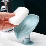 Anubhav Janni Suction Cup Soap Holder  for Bathroom Shower Sink Bathtub Leaf Shape (Pack Of 2 Pcs) - Image 2