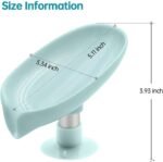 Anubhav Janni Suction Cup Soap Holder  for Bathroom Shower Sink Bathtub Leaf Shape (Pack Of 2 Pcs) - Image 9