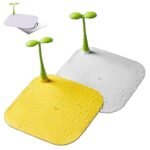 Anubhav Janni Sprouts Silicone Floor Drain Cover 2 Pack Cover Toilet Anti Smell Bean Sink Filter Sewer Deodorant Filter Bathroom Hair Catcher Drainage Net
