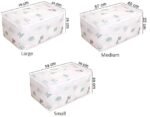 Anubhav Janni Blankets Storage Bag  Waterproof Storage Bag Printed Square Organizer for Blankets Clothes Moisture Proof Dust-Proof Washable Storage Solution (Pack OF 4 Pcs) - Image 3