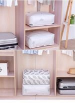 Anubhav Janni Blankets Storage Bag  Waterproof Storage Bag Printed Square Organizer for Blankets Clothes Moisture Proof Dust-Proof Washable Storage Solution (Pack OF 4 Pcs) - Image 8
