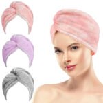 Anubhav Janni Hair Wrap Towel  for Women-Quick Drying Microfiber with Elastic Loop Tying Super Absorbent Head Towels Ladies Turban (Pack Of 1 Pcs)