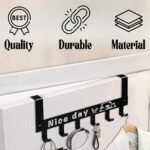 Anubhav Janni Nice Day Hook Hanger  Clothes Hanging  Printed Plate  Multi Functional Steel Over The Door Organizer Wall Rack for Room Kitchen Bathroom (Pack OF 1 Pcs) - Image 3