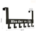 Anubhav Janni Nice Day Hook Hanger Clothes Hanging Printed Plate Multi Functional Steel Over The Door Organizer Wall Rack for Room Kitchen Bathroom (Pack OF 1 Pcs) - Image 7