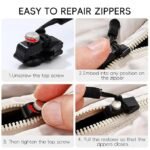 Anubhav Janni Zipper Repair Kit Universal Slider Replacement, Adjustable Fixer Pull for Luggage Backpack Wallets Suitcases Tents Jackets Skirts Jeans (Pack Of 10) - Image 2