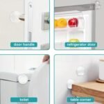 Anubhav Janni Silicone Wall Protector Rubber Pack of 6 Clear Door Bumper Stopper Protector Self Adhesive Handle Knob Shield Guard - Image 2