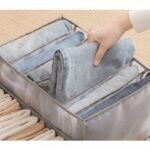 Anubhav Janni 7 Grid Folding Clothes Organizer Wardobe  Wardrobe with Grids Mesh Storage Box for Jeans T shirts  More Washable Closet Drawer Separator Bedroom Organization (Pack Of 2 Pcs) - Image 2
