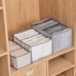 Anubhav Janni 7 Grid Folding Clothes Organizer Wardobe  Wardrobe with Grids Mesh Storage Box for Jeans T shirts  More Washable Closet Drawer Separator Bedroom Organization (Pack Of 2 Pcs) - Image 3