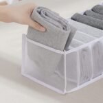 Anubhav Janni 7 Grid Folding Clothes Organizer Wardobe  Wardrobe with Grids Mesh Storage Box for Jeans T shirts  More Washable Closet Drawer Separator Bedroom Organization (Pack Of 2 Pcs) - Image 6
