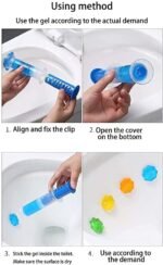 Anubhav Janni Toilet Cleaning Gel Pack of 2 Stamp Freshener and Cleaner Flower Removes Bad Odor Long Lasting Bowl Scent toilet Air - Image 3