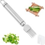 Anubhav Janni Ss Vegtable Grater Slicer  Drake Steel Scallion Slicer Spring Onion Shredder Knife Cutter Fruit Vegetables Food Garlic Chopper for Kitchen Restaurant (Pack Of 1 Pcs)
