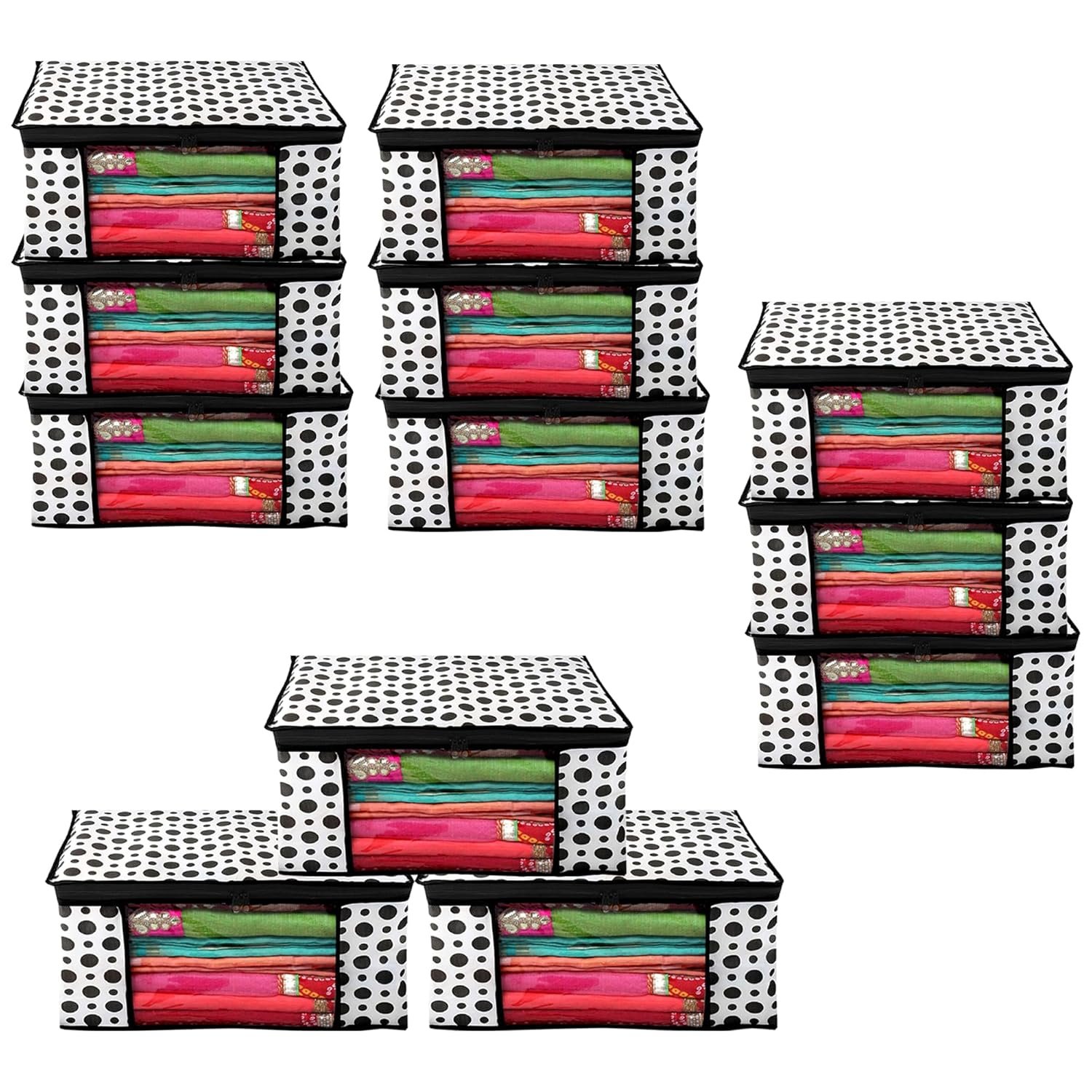 Anubhav Janni Storage Organizer For Saree Cover 3 Pcs Cotton Canvas Clothes Bags Saree Covers with Zip for Specially Design Woman Dresses Sarees Lehengas Wardrobe Anubhav Janni Storage Organizer For Saree Cover 3 Pcs Cotton Canvas Clothes Bags Saree Covers with Zip for Specially Design Woman Dresses Sarees Lehengas Wardrobe - Image 1