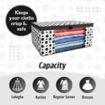Anubhav Janni Storage Organizer For Saree Cover 3 Pcs Cotton Canvas Clothes Bags Saree Covers with Zip for Specially Design Woman Dresses Sarees Lehengas Wardrobe - Image 5