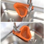 Anubhav Janni Multifunction Kitchen Sink Traingle Filter  Swan Shape Basket Corner Strainer Triangle Filter Multi Function Water Storage Tank Drain Rack (Pack Of 3 Pcs) - Image 4