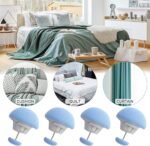 Anubhav Janni Bed Sheet Clips  Mushroom Duvet Cover Pins Holding Non Slip Fixator Comforter Quilt Anti Movement Clamps with One Key Unlock for Blanket (Pack Of 8 Pcs ) - Image 8