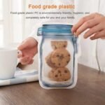 Anubhav Janni Jar Ziplock Bags Storage  3 Pcs Ziplock Bags for Fridge Storage Bottle Shape Storage Pouch Mason Jar Bottle Bags Plastic Storage Pouch - Image 3