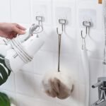Anubhav Janni Transparent Large Adheshiv Wall Hooks Hanger Transparent Hook for Hanging Self Adhesive Heavy Duty Hooks Waterproof Stainless Steel Big Bathroom Kitchen (Pack Of 5 Pcs) - Image 2