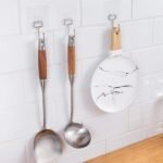 Anubhav Janni Transparent Large Adheshiv Wall Hooks Hanger Transparent Hook for Hanging Self Adhesive Heavy Duty Hooks Waterproof Stainless Steel Big Bathroom Kitchen (Pack Of 5 Pcs) - Image 4