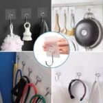 Anubhav Janni Transparent Large Adheshiv Wall Hooks Hanger Transparent Hook for Hanging Self Adhesive Heavy Duty Hooks Waterproof Stainless Steel Big Bathroom Kitchen (Pack Of 5 Pcs) - Image 6