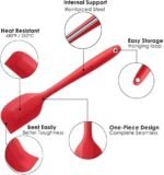 Anubhav Janni 11 Inches Size Silicon Spatula 1 Pcs Non Stick Silicone Reusable Kitchen for Cooking Multicolor Pastry Cake Mixer Cooking Baking and Glazing - Image 4