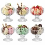 Anubhav Janni Ice Cream Bowl 170ml 6pcs Crystal Glass Bowls Serving Dessert Pudding Set Fruit Salad Cup Premium Clear Elegant Glassware for Home Parties Party Gifting (Pack Of 6 Pcs)