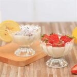 Anubhav Janni Ice Cream Bowl 170ml 6pcs Crystal Glass Bowls Serving Dessert Pudding Set Fruit Salad Cup Premium Clear Elegant Glassware for Home Parties Party Gifting (Pack Of 6 Pcs) - Image 4