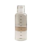 Anubhav Janni Borosilicate Water Bottle 350ml Glass Water Bottle with Time Marker Leakproof Reusable BPA Free Transparent Lids Drinking Fridge Bottles Water Milk Lassi Juices Beverages