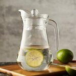 Anubhav Janni Duck Water Jug 1300ml Transparent White Glass Jar With Plastic Lid Milk Juice Beverage Proper Handle jug Pitcher with Drinking Pitchers and lid (Pack Of 1 Pcs) - Image 2