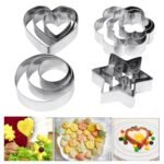 Anubhav Janni Cookie Cutter Shapes Set 12 Pcs Baking  Flower Round Heart Star Shape Biscuit Stainless Steel Metal Molds for Kitchen Halloween Christmas