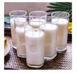 Anubhav Janni Juice Glass Long 300ml 6pcs Clear Elegant Drinking Cups Water Wine Beer Cocktail Mixed Drinks Square Bottom Home Crystal Cut Milk Glasses Transparent Dishwasher Safe - Image 8