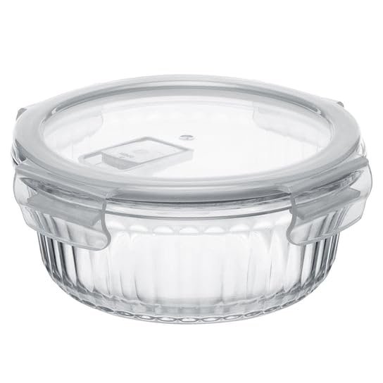 Anubhav Janni Lunch Box Round 370ml Pack 1 Pcs Glass Container with Sealing Cover Portable Microwave Heating kitchen Cooking Dessert Baking clear Bowl Bulk Sale Strip Design Anubhav Janni Lunch Box Round 370ml Pack 1 Pcs Glass Container with Sealing Cover Portable Microwave Heating kitchen Cooking Dessert Baking clear Bowl Bulk Sale Strip Design - Image 1