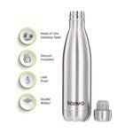 Anubhav Janni 500Ml Stainless Steel Bottle 1 Pcs  Leakproof Lightweight Single Wall for School Office Gym Travel Outdoor Use - Image 2